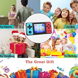 Great Boy Handheld Game Console for Kids Adults, Built-in 1015 Retro Video Games and Support TF Card Download Save Progress Rechargeable 3.0 Inches HD Screen Birthday Xmas Gift (Transparent Black)