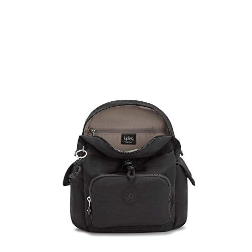 Kipling Women's City Pack Mini Backpack, Lightweight Versatile Daypack, Bag, Black Noir