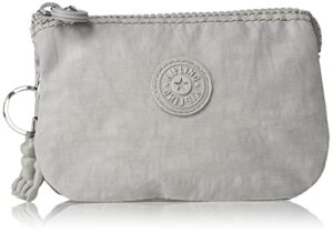 kipling womens womenâ€™s creativity small pouch, versatile cosmetics kit, lightweight nylon travel organizer pouch, grey gris, small us