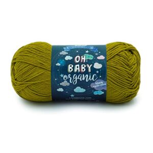 lion brand yarn (1 skein) yarn oh baby yarn, olive, 540 foot (pack of 1)