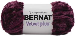 bernat yarn velvet plus p, burgundy plum