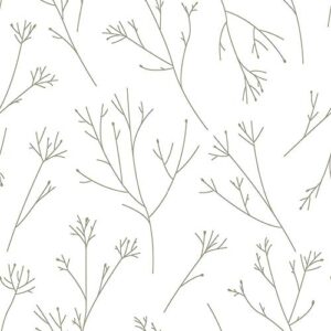 RoomMates RMK11678WP Brown and White Twigs Peel and Stick Wallpaper,Brown & White, Roll