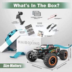 HAIBOXING RC Cars 16889, 1:16 Remote Control Car for Adults, High-Speed 36km/h RC Trucks RTR RC Crawler 2.4G All Terrain Waterproof Off-Road Vehicle with 2 Batteries Gifts Toys for Kids, Boys 8+