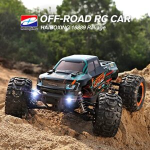 HAIBOXING RC Cars 16889, 1:16 Remote Control Car for Adults, High-Speed 36km/h RC Trucks RTR RC Crawler 2.4G All Terrain Waterproof Off-Road Vehicle with 2 Batteries Gifts Toys for Kids, Boys 8+