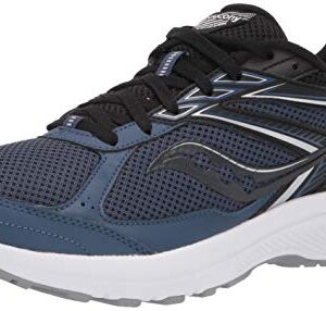 Saucony Men's Core Cohesion 14 Road Running Shoe, Blue/Black, 8