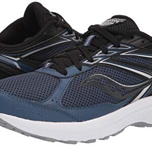 Saucony Men's Core Cohesion 14 Road Running Shoe, Blue/Black, 8