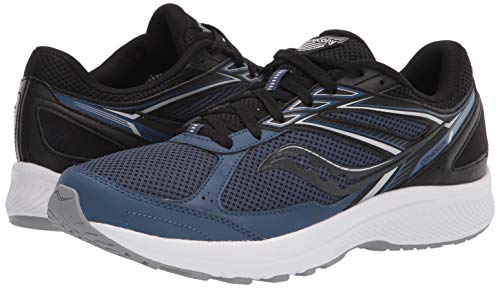 Saucony Men's Core Cohesion 14 Road Running Shoe, Blue/Black, 8