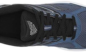 Saucony Men's Core Cohesion 14 Road Running Shoe, Blue/Black, 8