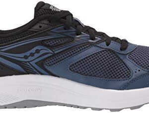 Saucony Men's Core Cohesion 14 Road Running Shoe, Blue/Black, 8