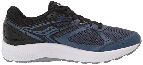 Saucony Men's Core Cohesion 14 Road Running Shoe, Blue/Black, 8