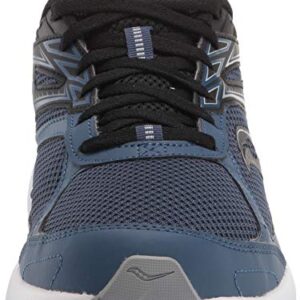 Saucony Men's Core Cohesion 14 Road Running Shoe, Blue/Black, 8