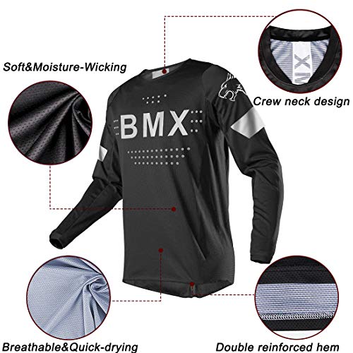 Wisdom Leaves Men's Mountain Bike Jersey Long Sleeve MTB Shirts Downhill BMX Powersports Jerseys