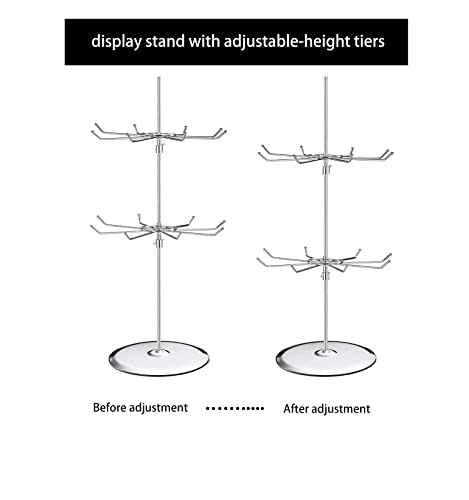 APL Display - Display Stand Jewelry Display Holder Retail Display Stand, 2 Tier Rotating Display Rack for Mall,Exhibition And Retail Store