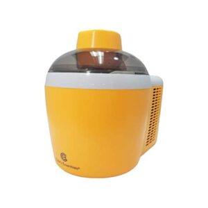 ice cream maker machine self-freezing system 1.5 pint 90w energy-saving motor see-through lid k45559co2000 (renewed) (orange)