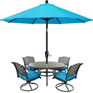 mastercanopy patio umbrella for outdoor market table -8 ribs (7.5ft,turquoise)