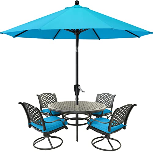 MASTERCANOPY Patio Umbrella for Outdoor Market Table -8 Ribs (7.5ft,Turquoise)