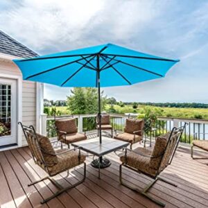 MASTERCANOPY Patio Umbrella for Outdoor Market Table -8 Ribs (7.5ft,Turquoise)