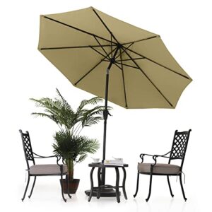 mastercanopy patio umbrella for outdoor market table -8 ribs (7.5ft,khaki)