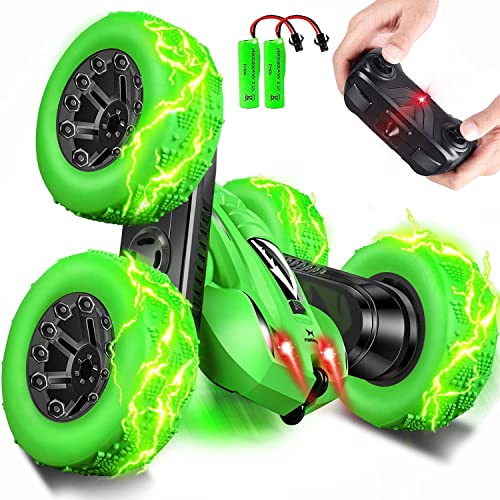 CPSYUB Remote Control Car, RC Car Double Sided Fast Off-Road Stunt RC Toy Car, Rechargeable RC Crawler Toys for Ages 4, 5, 6, 7, 8, 9, 10, 11, 12 Year Old Boys Girls Gifts