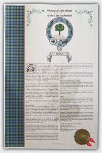 mr sweets allay scottish clan & sept 11x17 history print - tartan, buckle, crest, last name surname meaning, genealogy, family tree research aid, roots, ancestry, ancestors and namesakes
