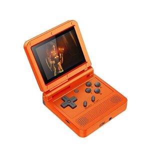 goolrc flip handheld console 3-inch ips screen open system game console with 16g tf card built in 2000 games portable mini retro game console for kids red