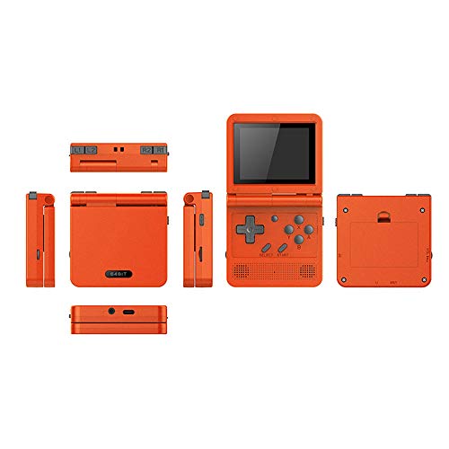 GoolRC Flip Handheld Console 3-inch IPS Screen Open System Game Console with 16G TF Card Built in 2000 Games Portable Mini Retro Game Console for Kids Red