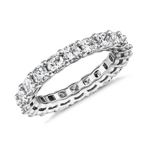 pavoi 14k white gold plated rings cubic zirconia love ring | 3mm stackable rings for women | white gold rings for women size 9