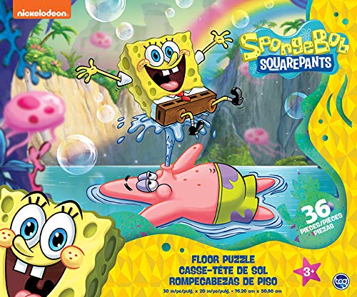 Spongebob Squarepants - Kids Floor Puzzle. Educational Gifts for Boys and Girls. Colorful Pieces Fit Together Perfectly. Great Birthday Gift for Boys, and Girls