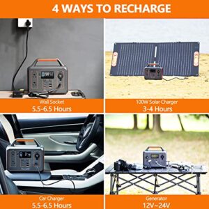 ALLWEI Portable Power Station 300W(Peak 600W), 280Wh Solar Generator with USB-C PD60W, 110V Pure Sine Wave AC Outlet, 78000mAh Backup Lithium Battery for Outdoor Camping Travel Emergency Home Blackout