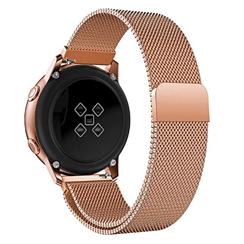 Compatible with Galaxy Watch 3 45mm/Samsung Galaxy Watch 46mm/Gear S3 Frontier/Classic Band, 22mm Stainless Steel Strap Replacement for Pro/Samsung Galaxy Watch 46mm Smartwatch (Rose gold)