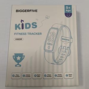 BIGGERFIVE Vigor Kids Fitness Tracker for Girls Boys Ages 5-15, Kids Watch with IP68 Waterproof, Pedometer, Kids Activity Tracker with Heart Rate Sleep Monitor, Calorie Step Counter Watch