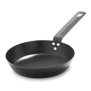 Merten & Storck Pre-Seasoned Carbon Steel Induction 8" Frying Pan Skillet, Oven Safe, Black