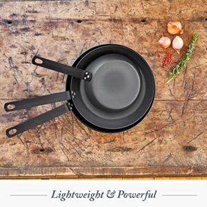 Merten & Storck Pre-Seasoned Carbon Steel Induction 8" Frying Pan Skillet, Oven Safe, Black