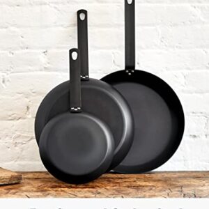 Merten & Storck Pre-Seasoned Carbon Steel Induction 8" Frying Pan Skillet, Oven Safe, Black