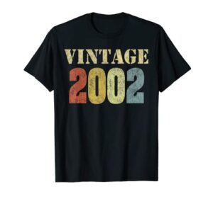 vintage 2002 funny 18 years old boys and girls 18th birthday t-shirt