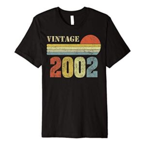 Vintage 2002 Funny 18 Years Old Boys and Girls 18th Birthday Premium T-Shirt