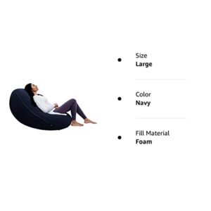 Moon Pod Bean Bag Chairs for Adults, Navy – The Zero-Gravity Beanbag Chair for Stress, Comfort & All Day Deep Relaxation – Ultra Soft Ergonomic Support for Back & Neck – for The Whole Family