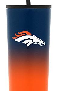 Simple Modern Officially Licensed NFL Denver Broncos Insulated Tumbler with Straw and Flip Lids | Gifts for Men and Women 24oz Travel Mug Thermos | Classic Collection | Denver Broncos