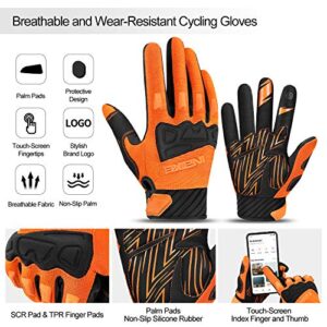 INBIKE Mountain Bike Gloves for Men Knuckle Guard Padded Men's Cycling Gloves Breathable for MTB Motocross Racing Dirtbike