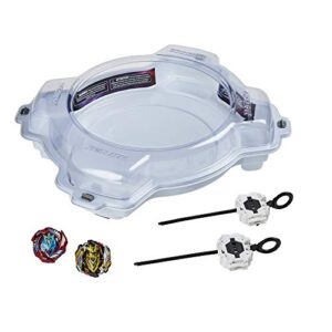 beyblade burst pro series elite champions pro set - complete battle game set with beystadium, 2 battling top toys and 2 launchers