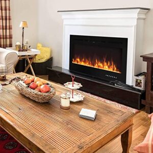 ARLIME Electric Fireplace Insert 36 Inch Wide Wall Mounted, in Wall Electric Fireplace Electric with Remote Control, Timer, Touch Screen, 9 Adjustable Flame Colors, Smokeless Stove Heater, 750W/1500W