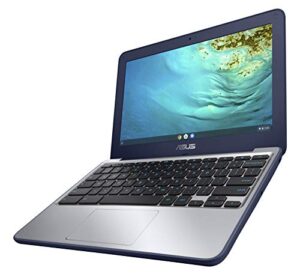 asus chromebook c202xa rugged & spill resistant laptop, 11.6" hd, 180 degree, mediatek 8173c processor, 4gb ram, 16gb storage, mil-std 810g durability, blue, education, chrome os, c202xa-yh02-bl