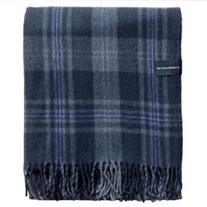 the tartan blanket co. recycled wool knee blanket in persevere flint grey tartan (28" x 65")