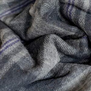 The Tartan Blanket Co. Recycled Wool Knee Blanket in Persevere Flint Grey Tartan (28" x 65")