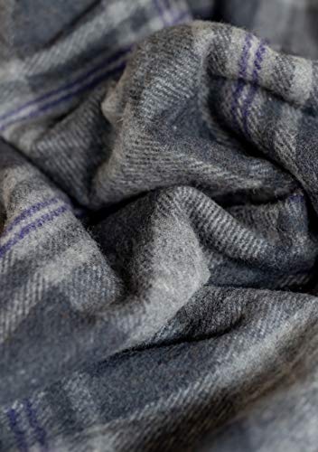 The Tartan Blanket Co. Recycled Wool Knee Blanket in Persevere Flint Grey Tartan (28" x 65")