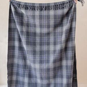 The Tartan Blanket Co. Recycled Wool Knee Blanket in Persevere Flint Grey Tartan (28" x 65")