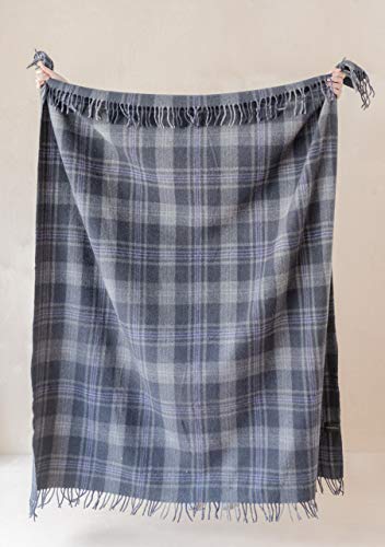 The Tartan Blanket Co. Recycled Wool Knee Blanket in Persevere Flint Grey Tartan (28" x 65")