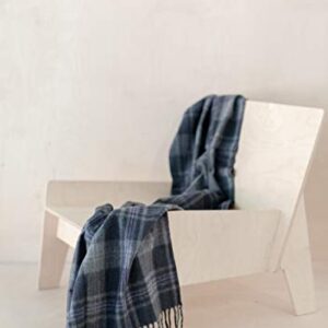 The Tartan Blanket Co. Recycled Wool Knee Blanket in Persevere Flint Grey Tartan (28" x 65")