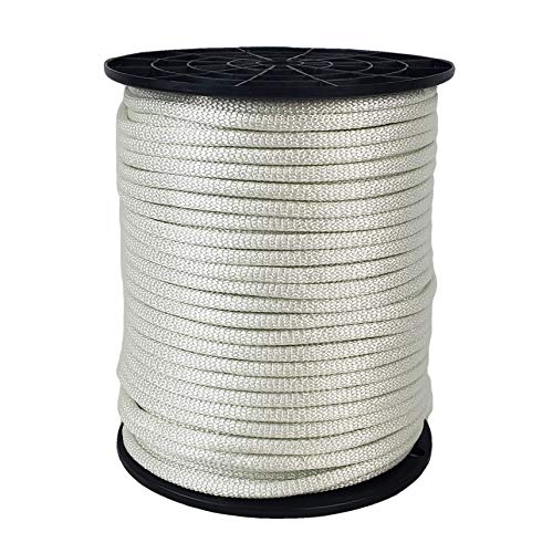 1/4 inch Knotrite Nylon Rope - 250 Foot Spool | 100% Nylon - Solid Braid - Dyeable - Industrial Grade - High UV and Abrasion Resistance