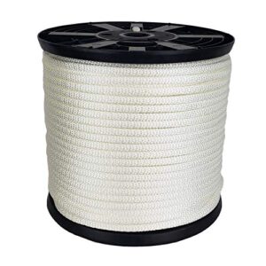 3/8 inch knotrite nylon rope - 500 foot spool | 100% nylon - solid braid - dyeable - industrial grade - high uv and abrasion resistance